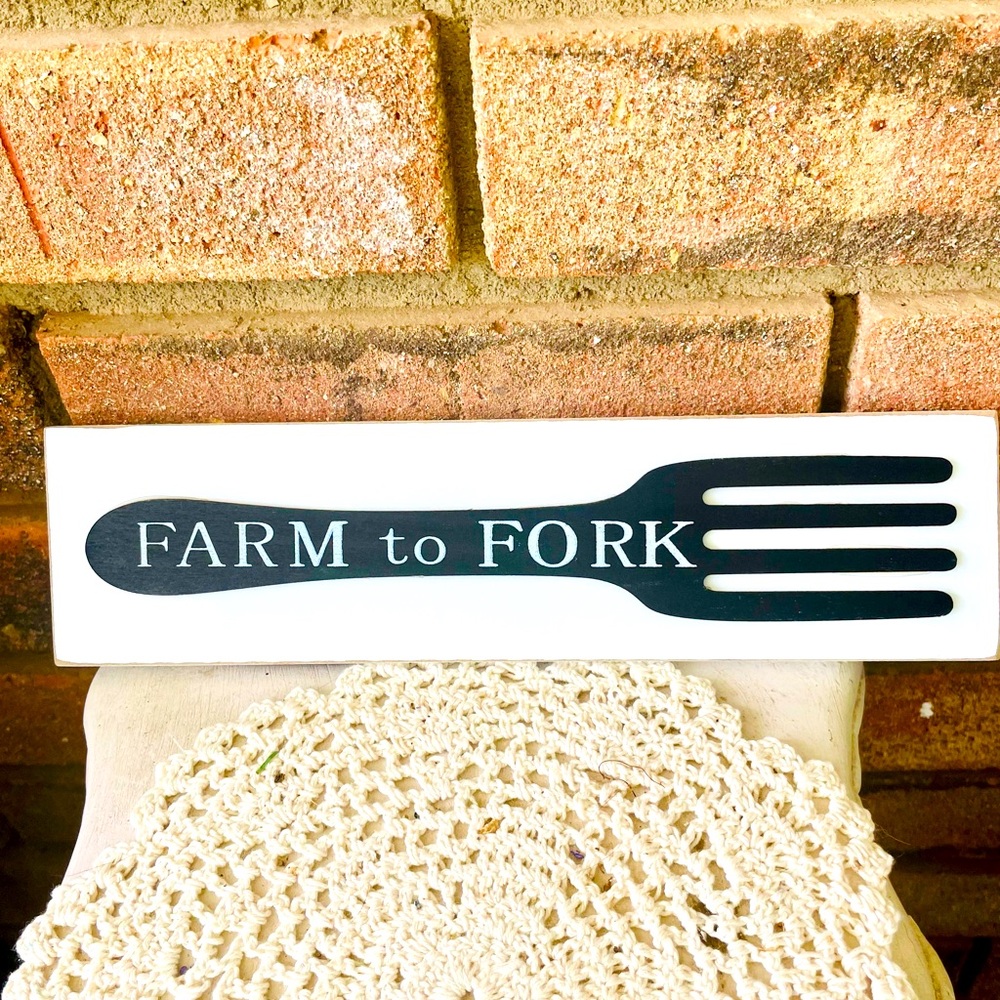 *Farm to Fork Farmhouse Wood Block